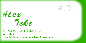 alex teke business card